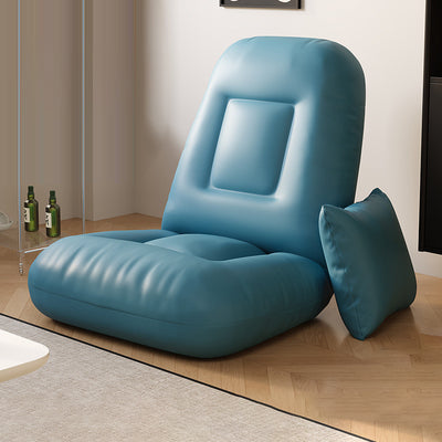 Modern Minimalist Adjustable Square Iron Sponge Tech Fabric Accent Chair Backrest Armless For Living Room
