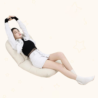 Modern Minimalist Adjustable Square Iron Sponge Tech Fabric Accent Chair Backrest Armless For Living Room