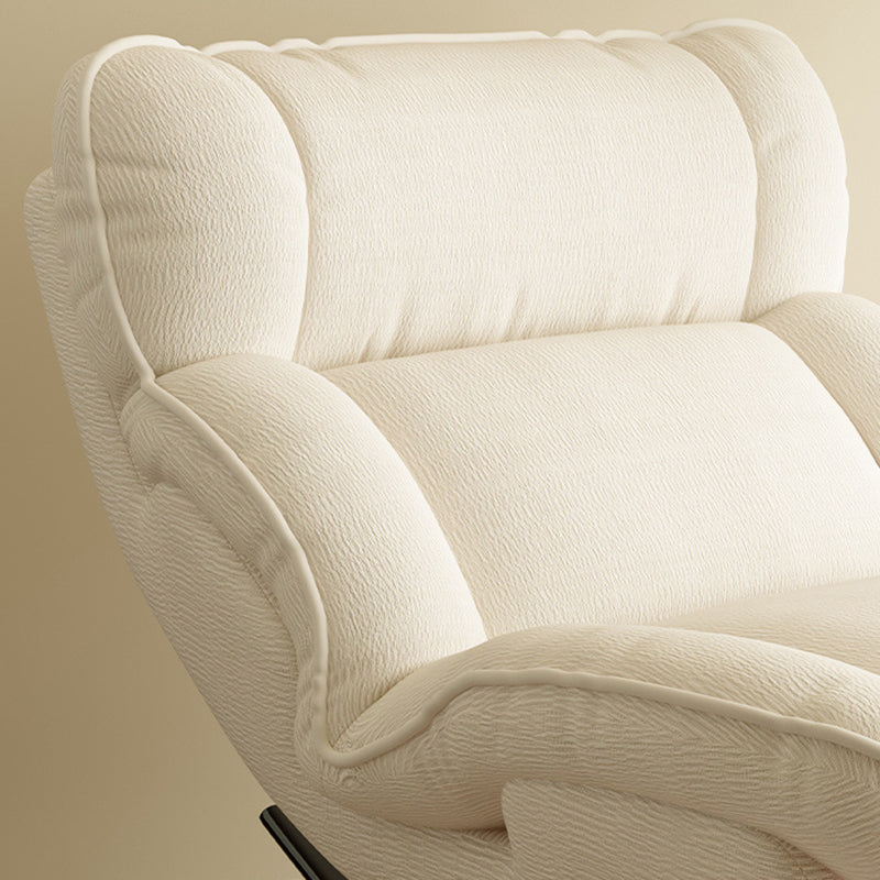 Contemporary Nordic Adjustable Square Tech Velvet Carbon Steel Sponge Rocking Chair Backrest Armless For Living Room