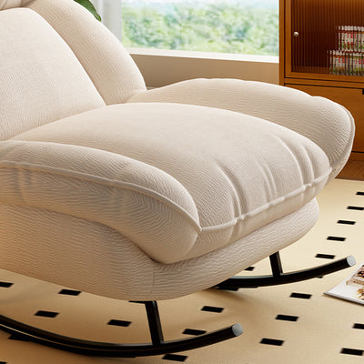 Contemporary Nordic Adjustable Square Tech Velvet Carbon Steel Sponge Rocking Chair Backrest Armless For Living Room