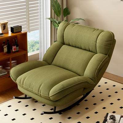 Contemporary Nordic Adjustable Square Tech Velvet Carbon Steel Sponge Rocking Chair Backrest Armless For Living Room