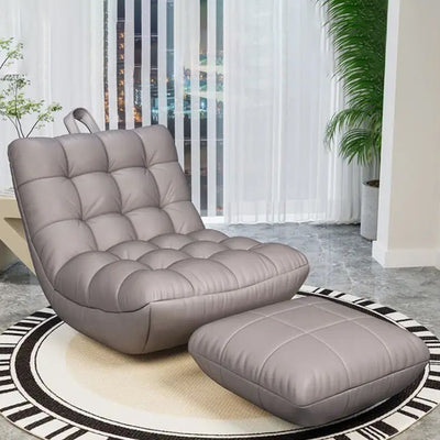 Modern Minimalist Square Tech Fabric EPS Metal Accent Chair Backrest Armless For Living Room