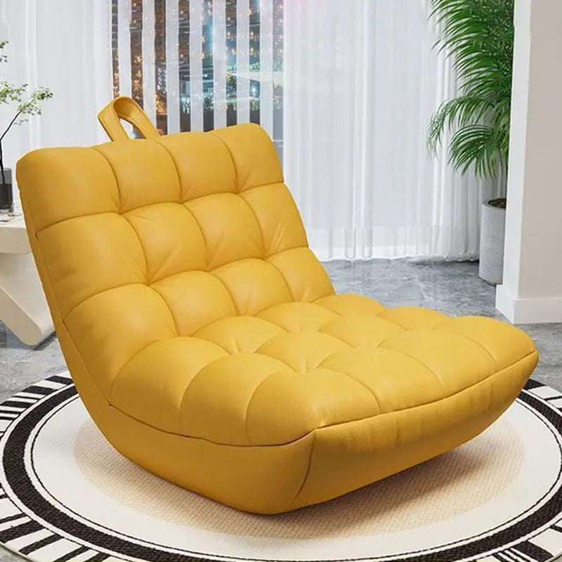 Modern Minimalist Square Tech Fabric EPS Metal Accent Chair Backrest Armless For Living Room