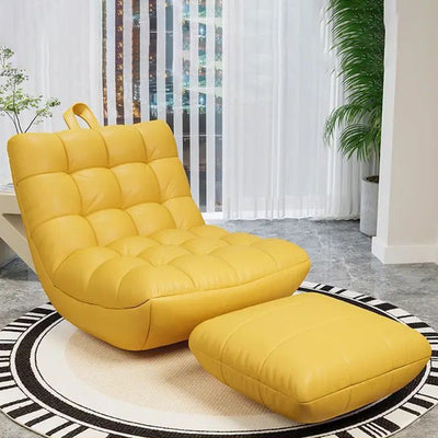 Modern Minimalist Square Tech Fabric EPS Metal Accent Chair Backrest Armless For Living Room