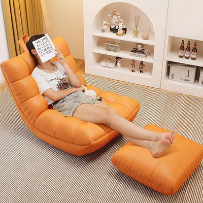 Modern Minimalist Square Tech Fabric EPS Metal Accent Chair Backrest Armless For Living Room