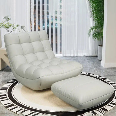Modern Minimalist Square Tech Fabric EPS Metal Accent Chair Backrest Armless For Living Room