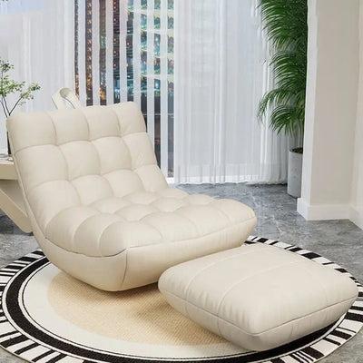 Modern Minimalist Square Tech Fabric EPS Metal Accent Chair Backrest Armless For Living Room