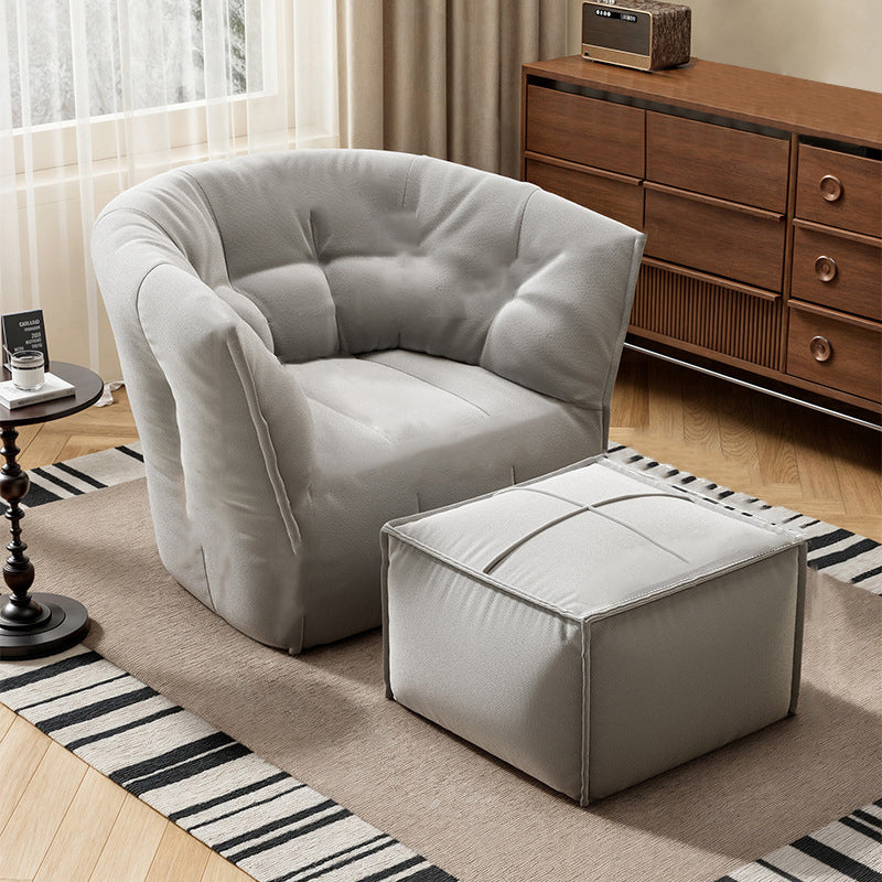 Contemporary Nordic Square U-Shaped Metal Velvet Sponge Accent Chair Backrest Armrests For Living Room