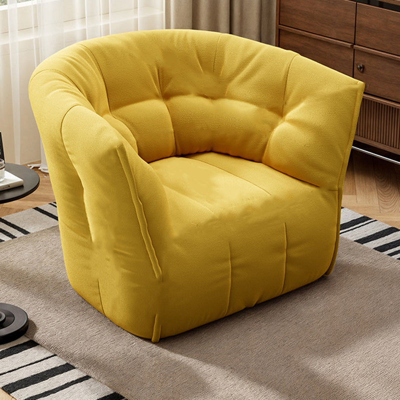 Contemporary Nordic Square U-Shaped Metal Velvet Sponge Accent Chair Backrest Armrests For Living Room