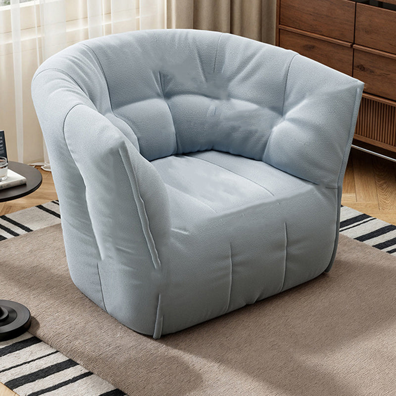 Contemporary Nordic Square U-Shaped Metal Velvet Sponge Accent Chair Backrest Armrests For Living Room