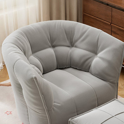 Contemporary Nordic Square U-Shaped Metal Velvet Sponge Accent Chair Backrest Armrests For Living Room
