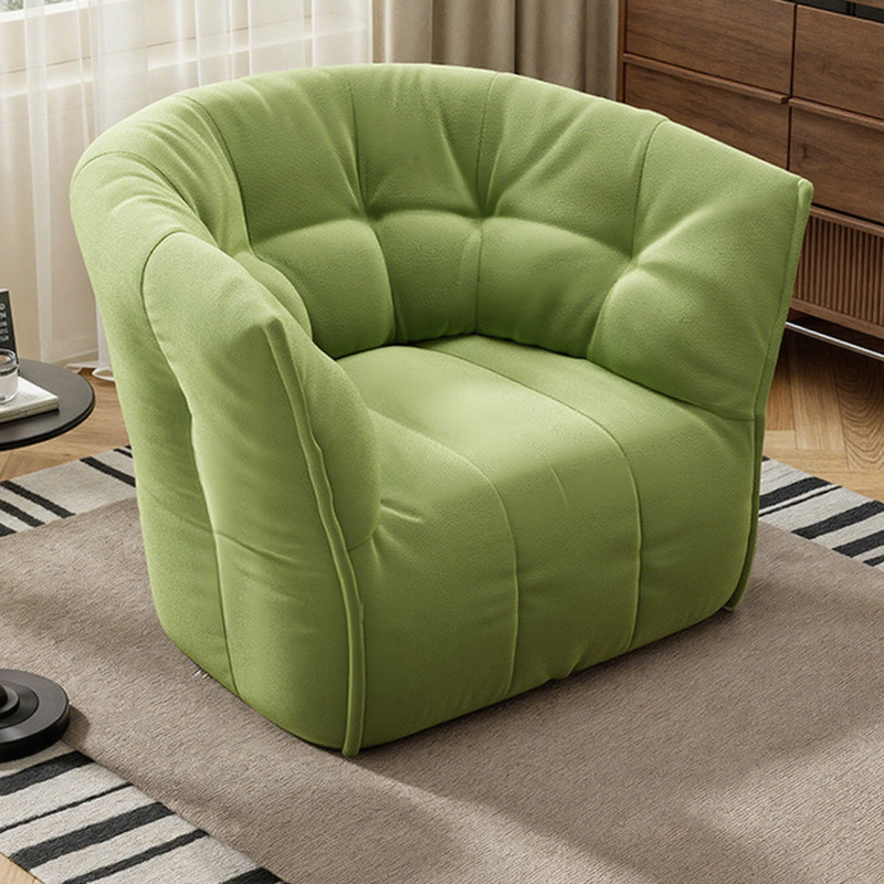 Contemporary Nordic Square U-Shaped Metal Velvet Sponge Accent Chair Backrest Armrests For Living Room