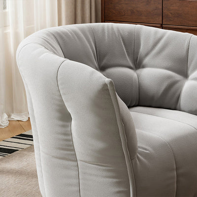 Contemporary Nordic Square U-Shaped Metal Velvet Sponge Accent Chair Backrest Armrests For Living Room