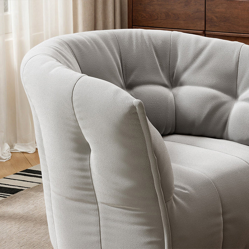 Contemporary Nordic Square U-Shaped Metal Velvet Sponge Accent Chair Backrest Armrests For Living Room