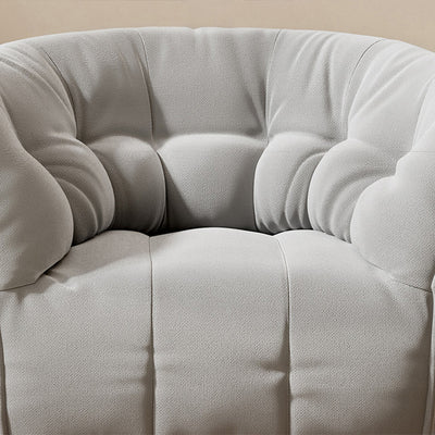 Contemporary Nordic Square U-Shaped Metal Velvet Sponge Accent Chair Backrest Armrests For Living Room