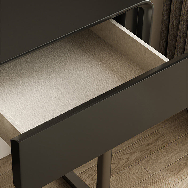 Moderner minimalistischer Schminktisch aus rechteckigem Sperrholz und Edelstahl mit 5 Schubladen fürs Schlafzimmer 