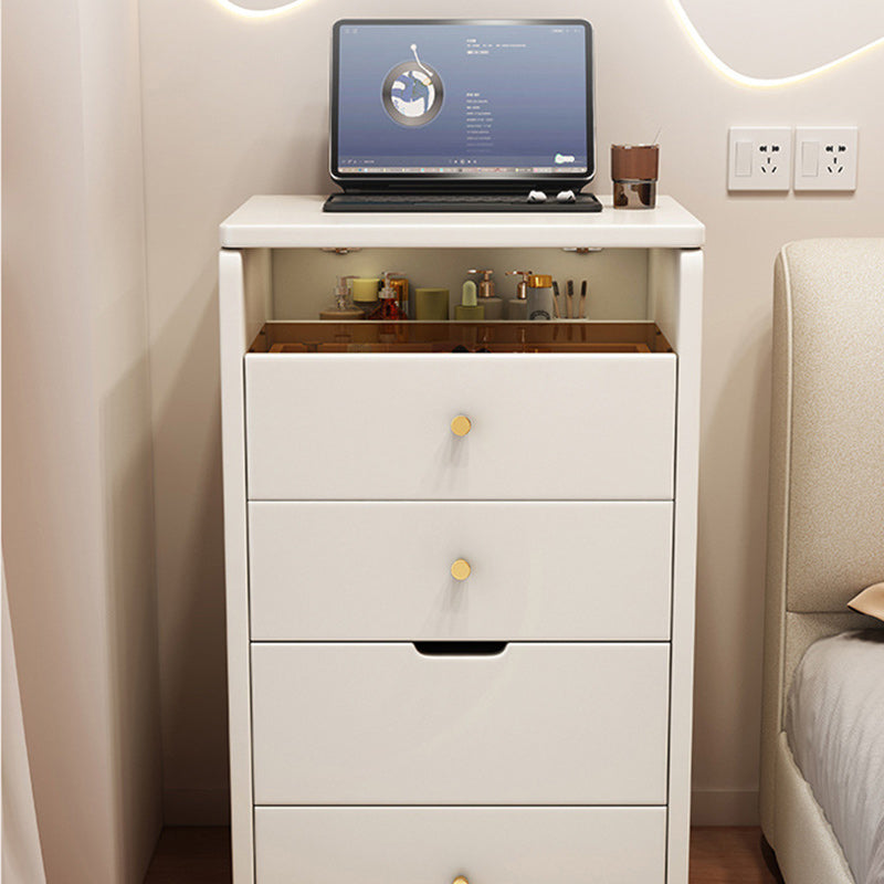 Simplicité moderne Coiffeuse en bois et cuir artificiel à 2 tiroirs pour chambre 