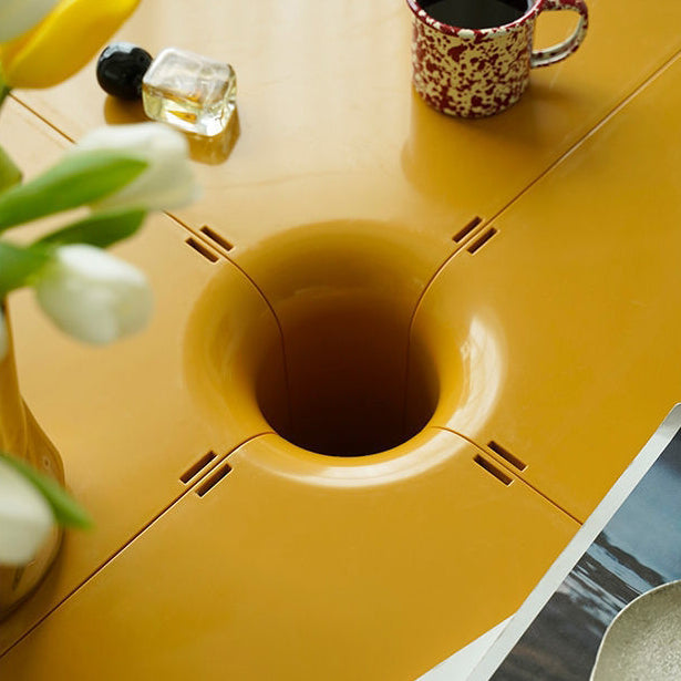 Moderner Einfachheit Runder Spleiß-ABS-Couchtisch 4 - Ebenen Für Wohnzimmer 