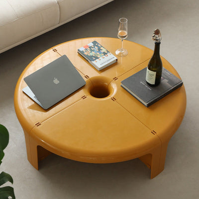 Moderner Einfachheit Runder Spleiß-ABS-Couchtisch 4 - Ebenen Für Wohnzimmer 