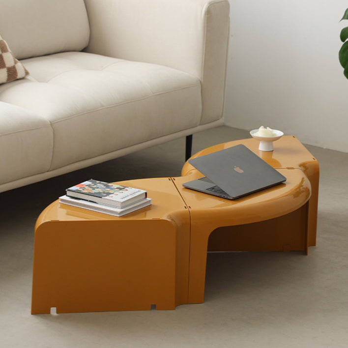 Moderner Einfachheit Runder Spleiß-ABS-Couchtisch 4 - Ebenen Für Wohnzimmer 