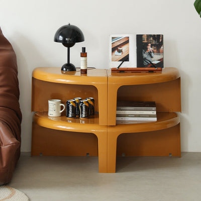 Moderner Einfachheit Runder Spleiß-ABS-Couchtisch 4 - Ebenen Für Wohnzimmer 