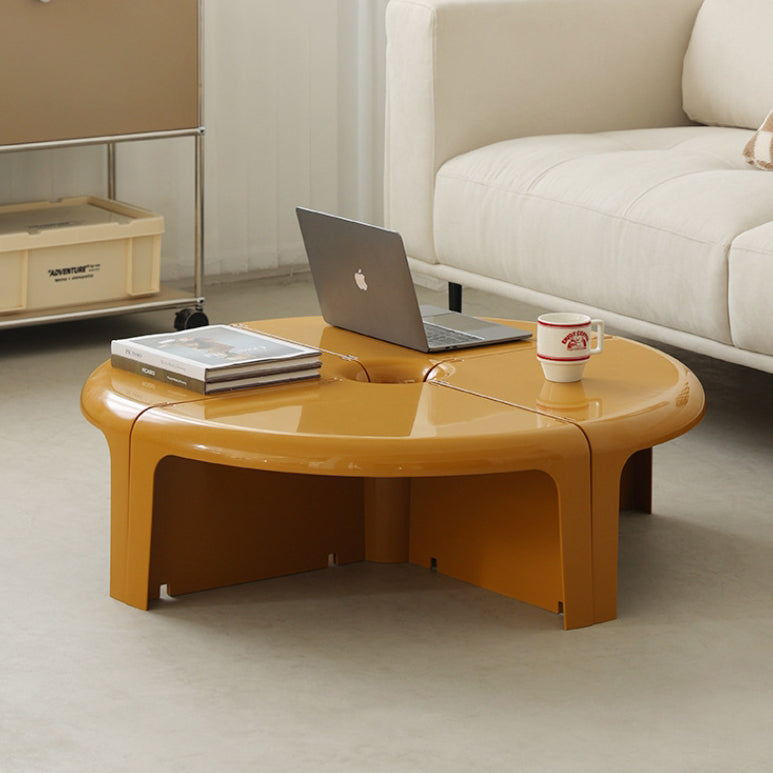 Moderner Einfachheit Runder Spleiß-ABS-Couchtisch 4 - Ebenen Für Wohnzimmer 