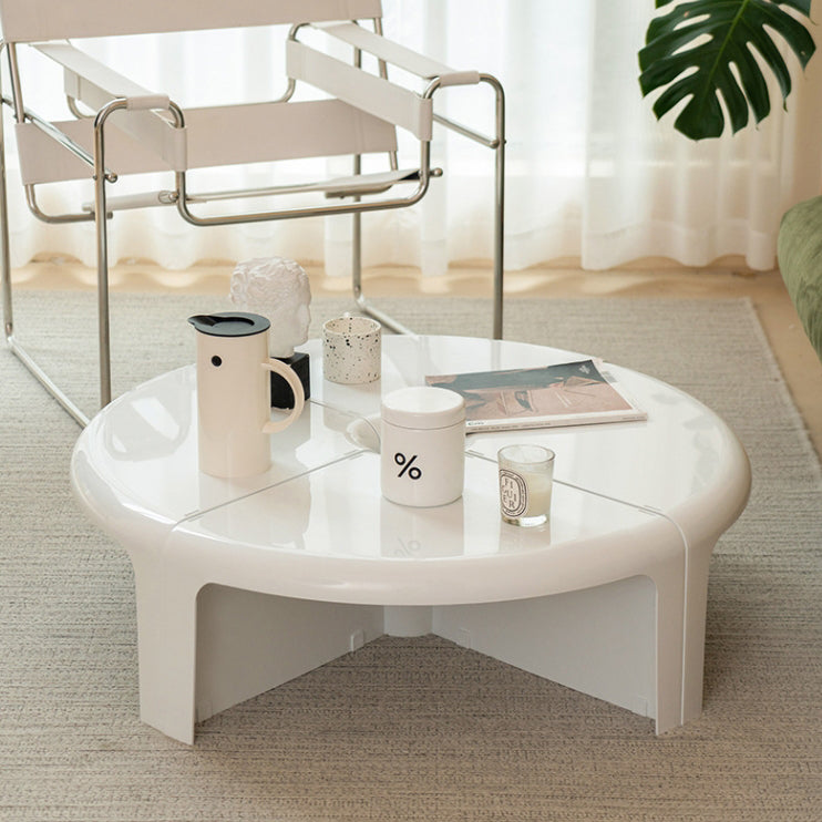 Moderner Einfachheit Runder Spleiß-ABS-Couchtisch 4 - Ebenen Für Wohnzimmer 