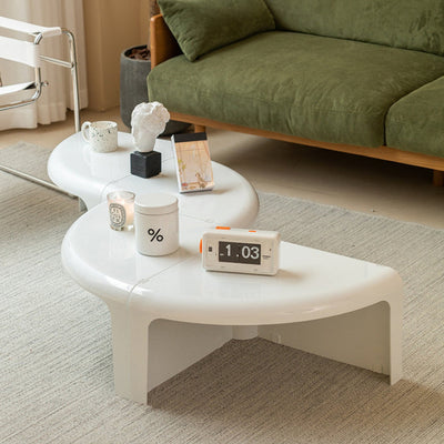 Moderner Einfachheit Runder Spleiß-ABS-Couchtisch 4 - Ebenen Für Wohnzimmer 