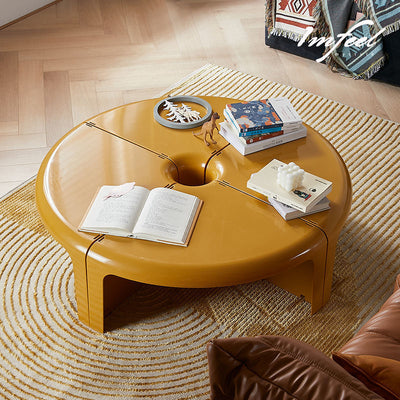 Moderner Einfachheit Runder Spleiß-ABS-Couchtisch 4 - Ebenen Für Wohnzimmer 