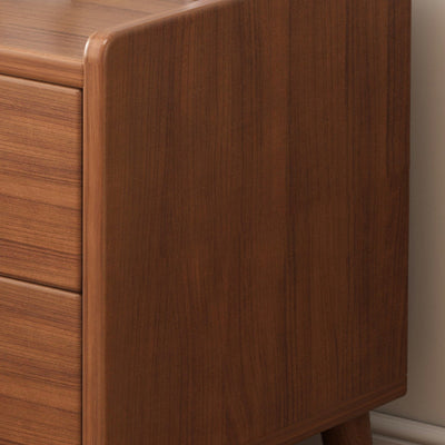 Cube rétro contemporain en panneau de fibres à densité moyenne Table de chevet 2 tiroirs pour chambre 