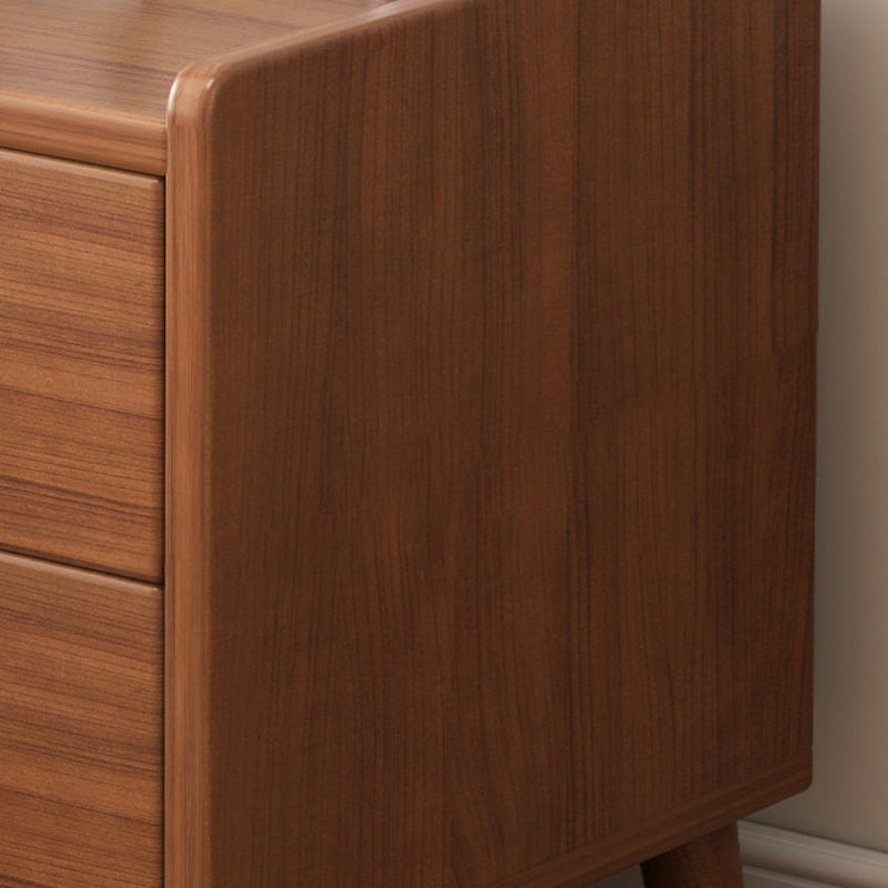 Cube rétro contemporain en panneau de fibres à densité moyenne Table de chevet 2 tiroirs pour chambre 