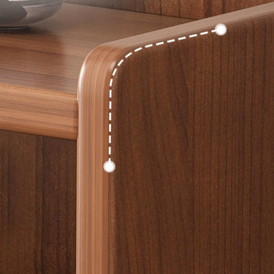 Cube rétro contemporain en panneau de fibres à densité moyenne Table de chevet 2 tiroirs pour chambre 