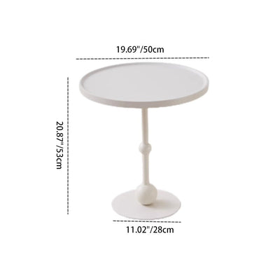 Table d'appoint en verre rond en fer inoxydable de simplicité moderne 1 - Plateau pour salon 