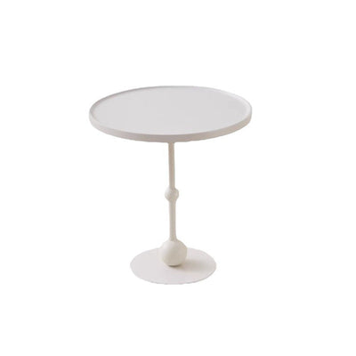 Table d'appoint en verre rond en fer inoxydable de simplicité moderne 1 - Plateau pour salon 