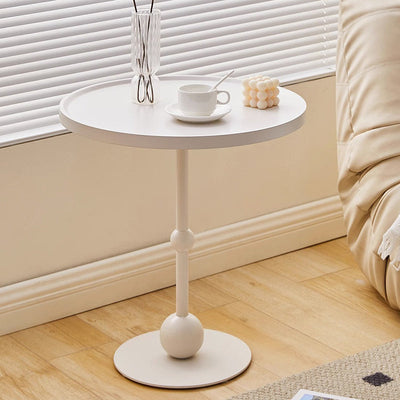 Table d'appoint en verre rond en fer inoxydable de simplicité moderne 1 - Plateau pour salon 
