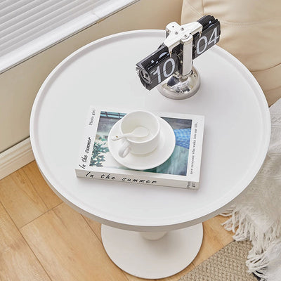 Table d'appoint en verre rond en fer inoxydable de simplicité moderne 1 - Plateau pour salon 