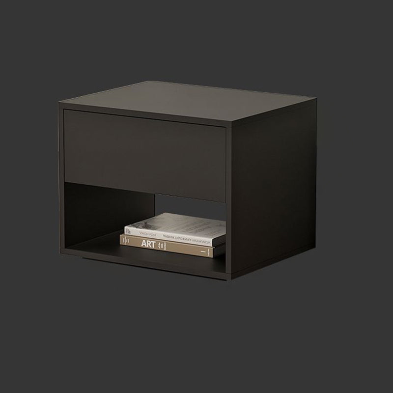 Moderner minimalistischer kubischer Nachttisch aus MDF und Acryl mit 1 Schublade für das Schlafzimmer 