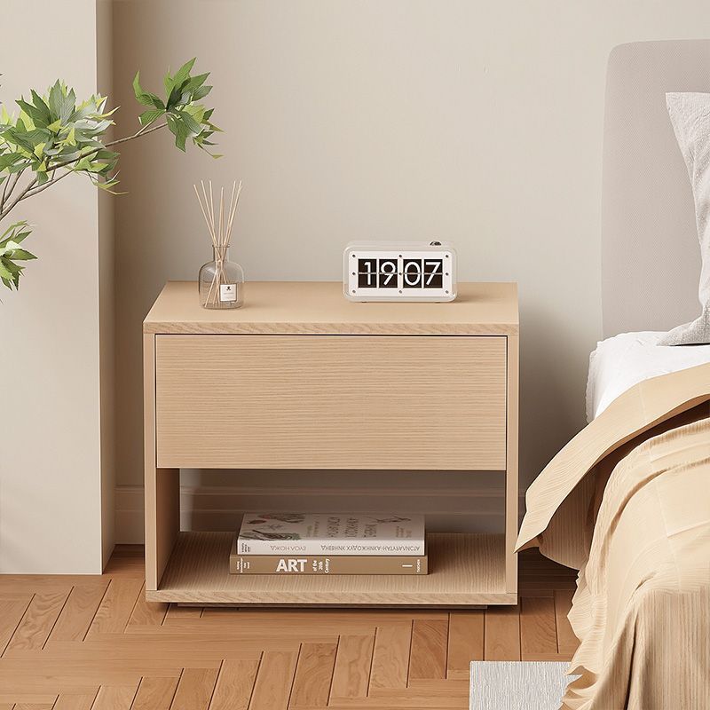 Moderner minimalistischer kubischer Nachttisch aus MDF und Acryl mit 1 Schublade für das Schlafzimmer 