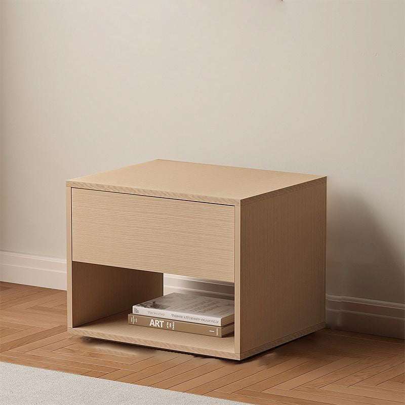 Moderner minimalistischer kubischer Nachttisch aus MDF und Acryl mit 1 Schublade für das Schlafzimmer 