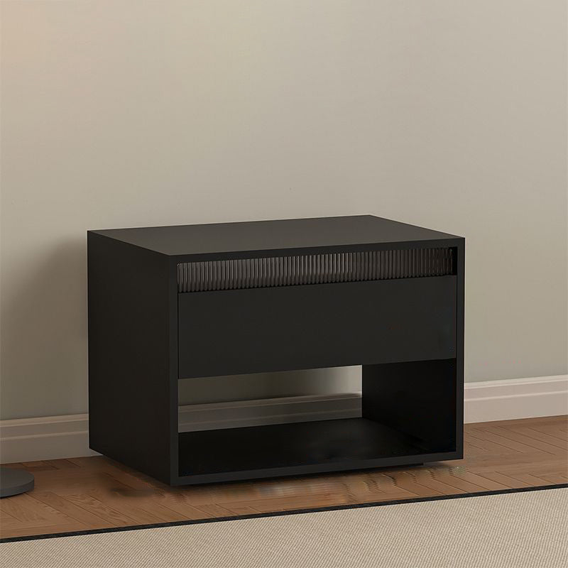 Moderner minimalistischer kubischer Nachttisch aus MDF und Acryl mit 1 Schublade für das Schlafzimmer 