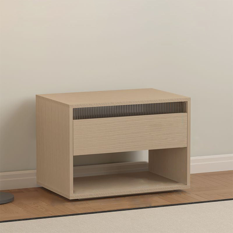 Moderner minimalistischer kubischer Nachttisch aus MDF und Acryl mit 1 Schublade für das Schlafzimmer 