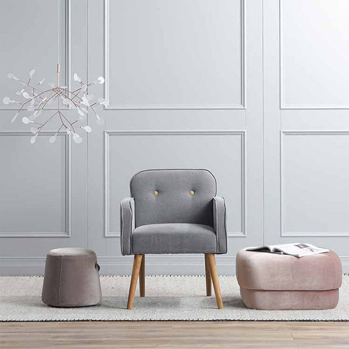 Tabouret en éponge en tissu rond carré de simplicité moderne pour salon 