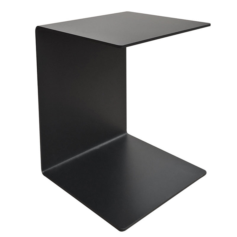 Moderner minimalistischer geometrischer Beistelltisch aus Karbonstahl, 2 Ebenen, für das Wohnzimmer 