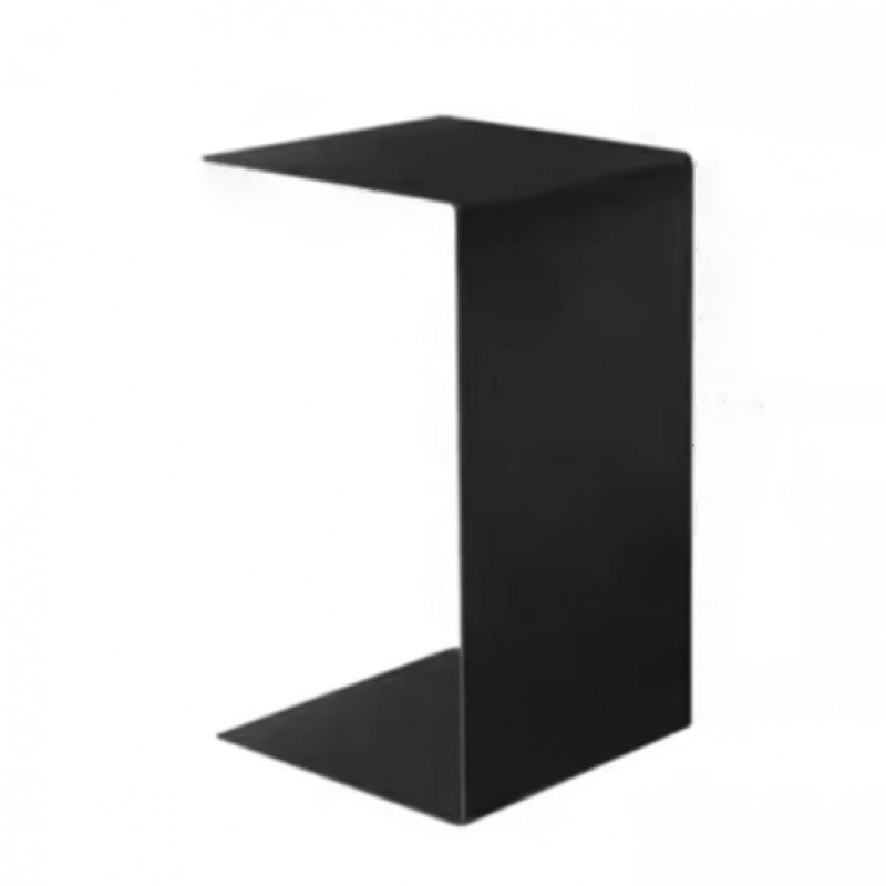 Moderner minimalistischer geometrischer Beistelltisch aus Karbonstahl, 2 Ebenen, für das Wohnzimmer 