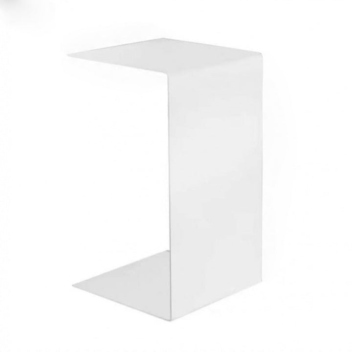 Moderner minimalistischer geometrischer Beistelltisch aus Karbonstahl, 2 Ebenen, für das Wohnzimmer 