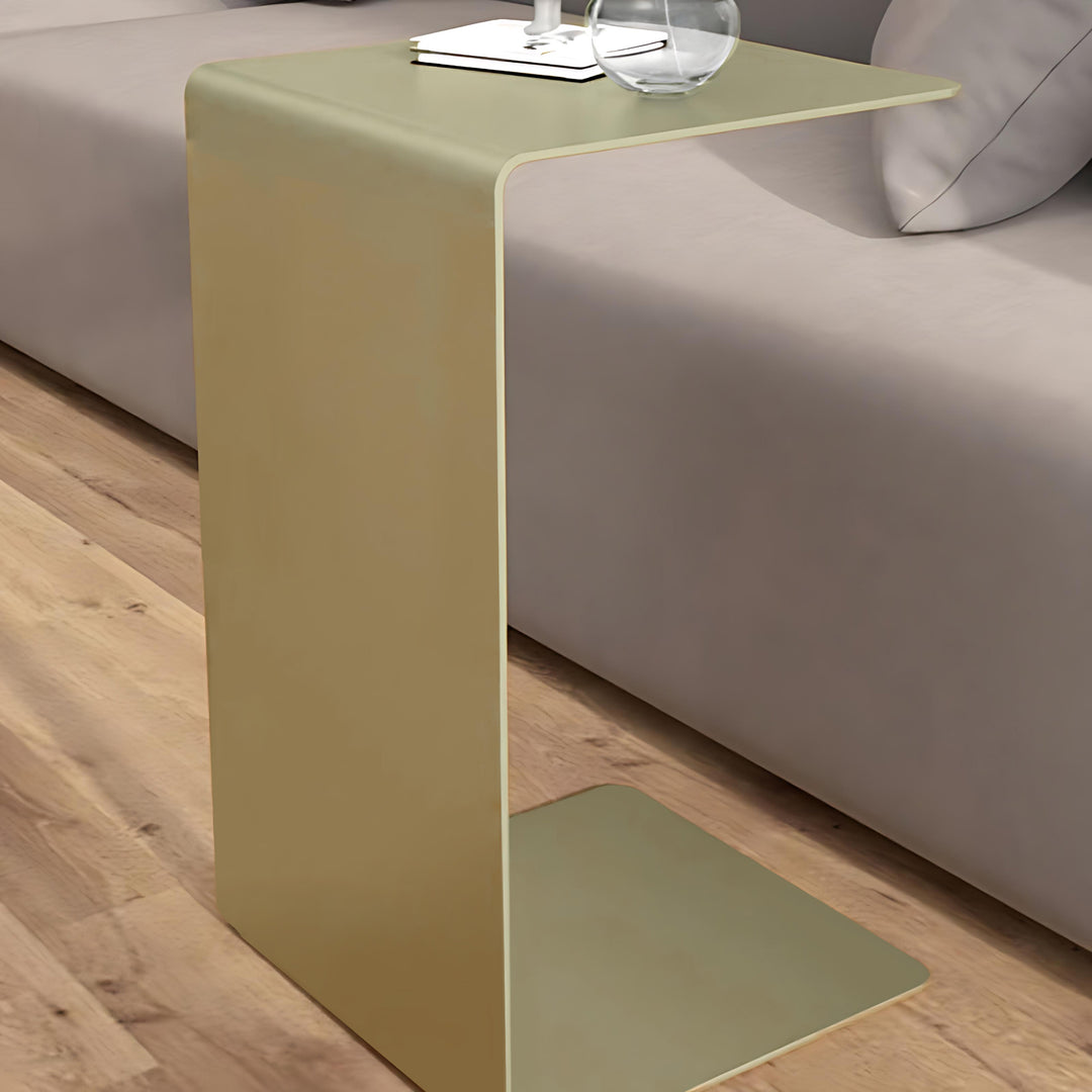 Moderner minimalistischer geometrischer Beistelltisch aus Karbonstahl, 2 Ebenen, für das Wohnzimmer 