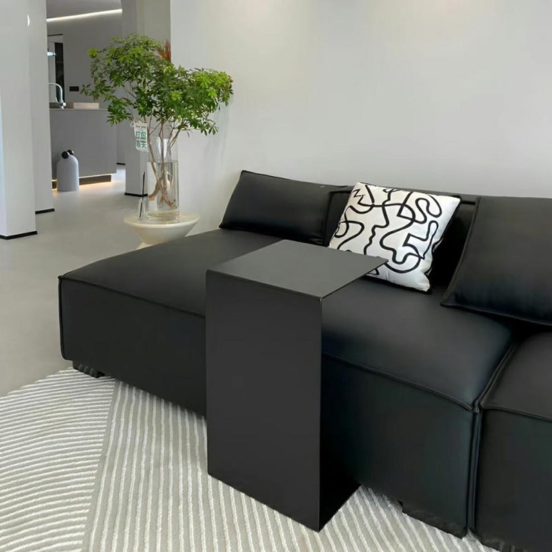 Moderner minimalistischer geometrischer Beistelltisch aus Karbonstahl, 2 Ebenen, für das Wohnzimmer 