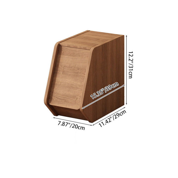 Mesa auxiliar moderna y minimalista rectangular trapezoidal de madera de ingeniería ecológica 1 - mueble para sala de estar 