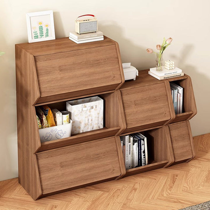 Mesa auxiliar moderna y minimalista rectangular trapezoidal de madera de ingeniería ecológica 1 - mueble para sala de estar 