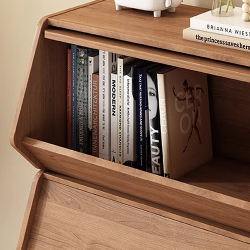 Mesa auxiliar moderna y minimalista rectangular trapezoidal de madera de ingeniería ecológica 1 - mueble para sala de estar 